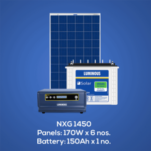 Solar Off Grid Combo | NXG 1450, Solar Battery, Panel